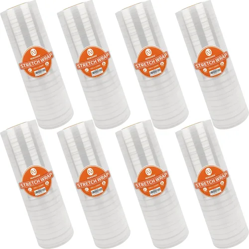 Vista 19 de NEXCOVER Envoltura Elástica de 18 Pulgadas - 1200 Pies Calibre 60, 1 Rollo de Película Elástica Autoadhesiva de Plástico Transparente