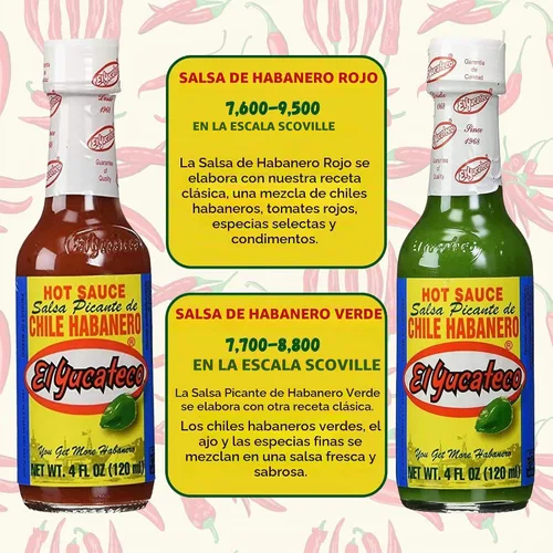 Vista 4 de El Yucateco Paquete variado de salsa picante - 6 sabores