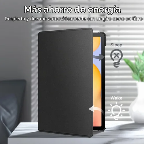 Vista 5 de JETech - Funda tipo libro para Samsung Galaxy Tab S6 Lite de 10,4", color negro Cubierta de soporte multiángulo, soporte para bolígrafo S