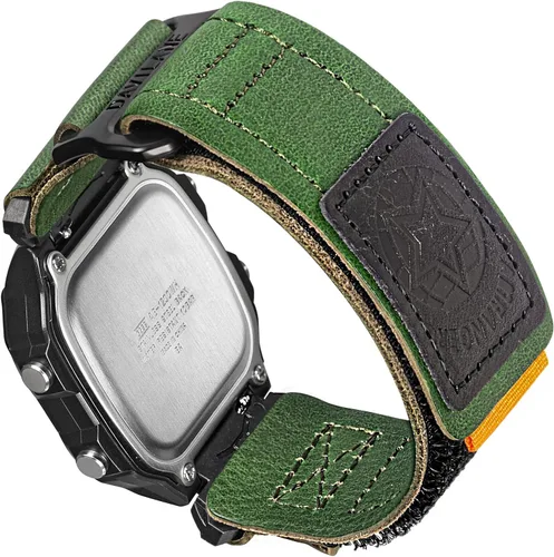 Vista 8 de Correa de reloj de cuero genuino de 0.709 in compatible con G-Shock AE-1200/AE-1000W/1100W/AE-1300, W-735H/W-216H/218H W-219H/F-91W/F-94W/F-105W