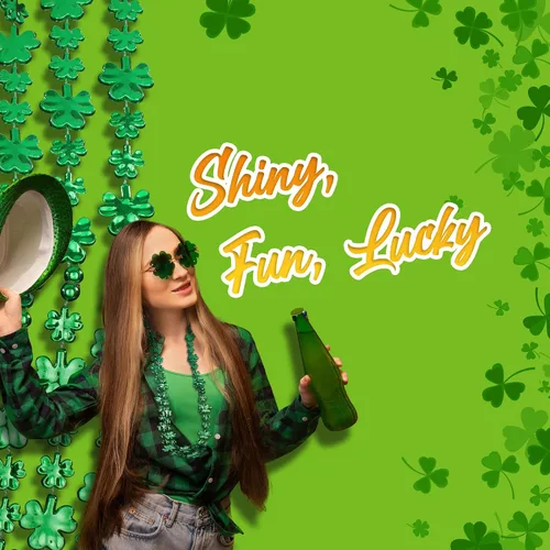 Vista 7 de Windy City Novelties 33" 12mm Shamrock Bead Necklaces for St Patricks Day & Mardi Gras