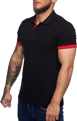 Vista 3 de Zuoyouzi Men's Short Sleeve Casual Slim Fit Polo Shirts Basic Designed Classic Cut Cotton Shirts