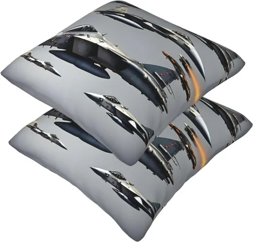 Vista 5 de Juego de 2 fundas de almohada cuadradas para sofá, cama, sofá, dormitorio, automóvil