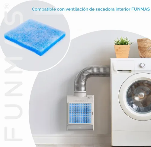 Vista 2 de FUNMAS Paquete de 10 filtros de repuesto para ventilación de secadora interior FUNMAS Azul (filtros de repuesto)