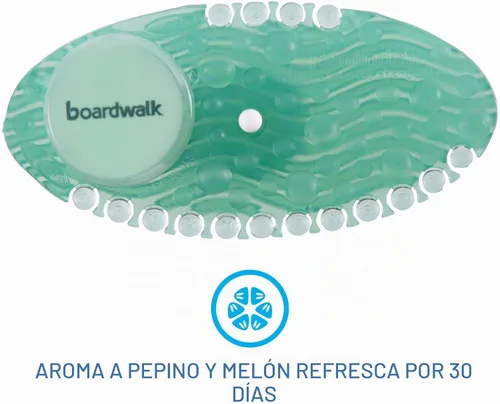 Vista 2 de Boardwalk CURVP010I060M02AAS8100 Ambientador de curva sólida - Fragancia de melón y pepino, verde (10/caja)