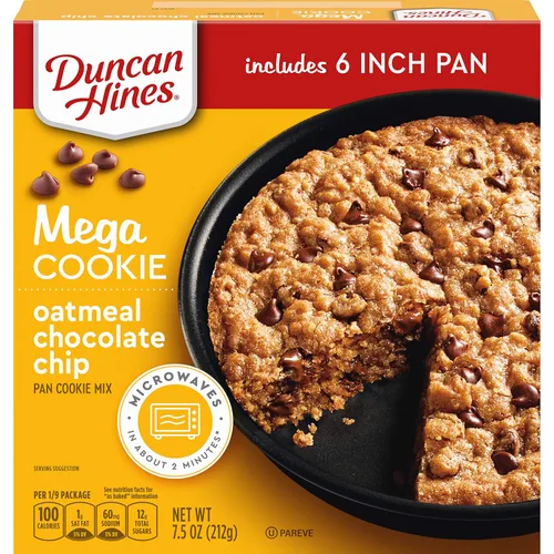 Vista 8 de Duncan Hines - Bandeja y mezcla para hacer una galleta gigante con trozos de chocolate, 7.8 onzas