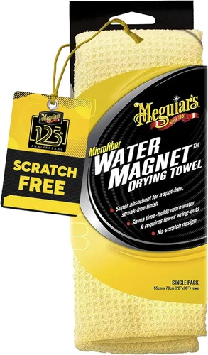 Vista 9 de Meguiar's Toalla de secado de microfibra con imán de agua, toalla de microfibra de primera calidad para lavado de autos que es súper afelpada