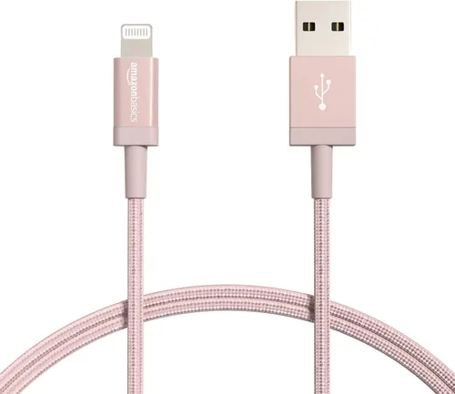 Vista 13 de Amazon Basics - Cable cargador USB trenzado de nailon - Cargador para iPhone con certificación MFi Gris-oscuro