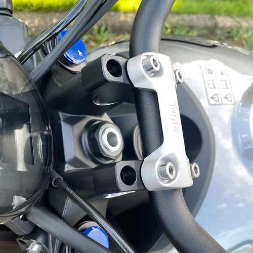 Vista 6 de Elevador de manillar de motocicleta compatible con Triumph Trident 660 (negro)