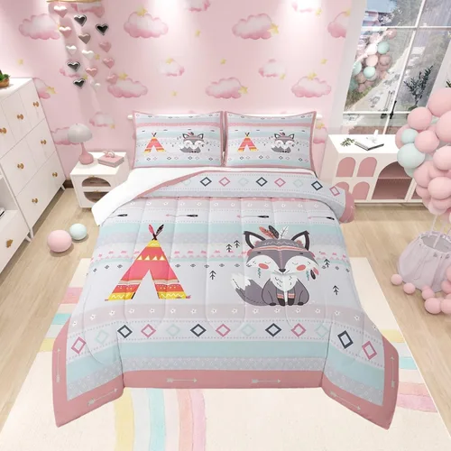 Vista 11 de Lindo Juego de Edredón de Elefante Juego de Ropa de Cama de Animales de Dibujos Animados para Niños Niñas Mujeres Adultos Edredón de Hojas