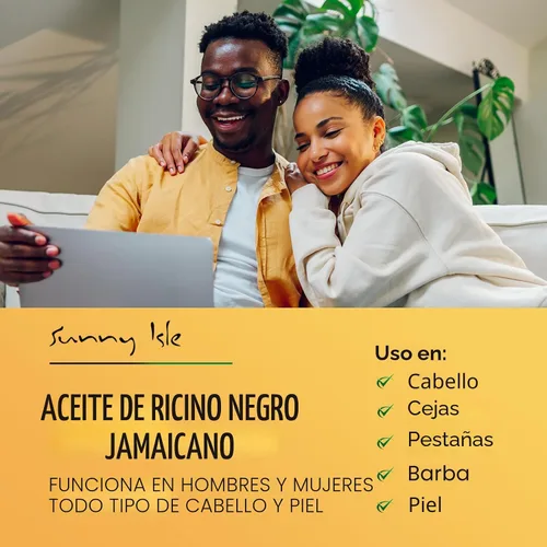 Vista 6 de Sunny Isle Aceite de ricino negro de Jamaica 4 oz 100% Natural para el cabello, el cuero cabelludo y el cuidado de la piel