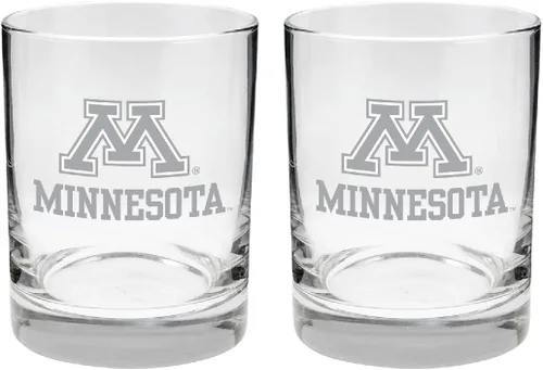Vista 5 de Alabama - Juego de 2 vasos de cristal grabado satinado de 2 caras Marea carmesí de Alabama