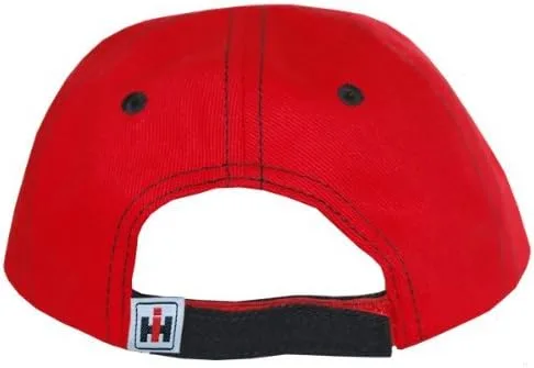 Vista 4 de Case IH Sombrero de 2 tonos para niños pequeños con ruedas de botón (niño pequeño, rojo), Rojo caqui