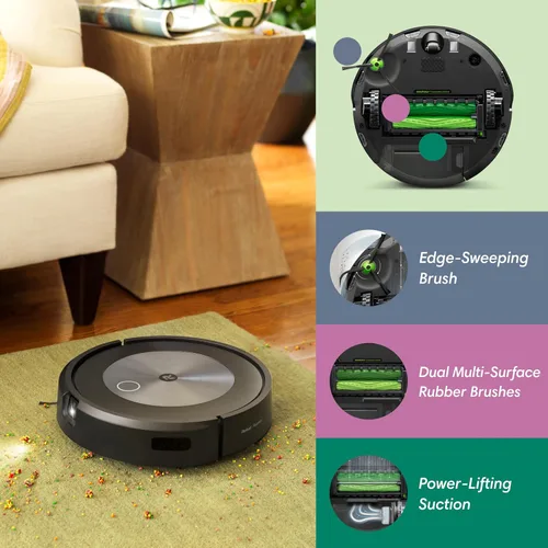 Vista 2 de iRobot Roomba j7+ (7550) Robot aspirador con vaciado automático – Utiliza la navegación PrecisionVision para identificar y evitar objetos como