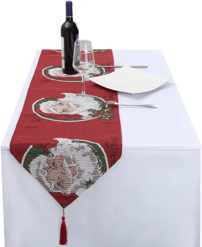 Vista 2 de rockcloud Camino de mesa decorativo de algodón de 13 x 67 pulgadas para cenas familiares o reuniones, fiestas en interiores o exteriores