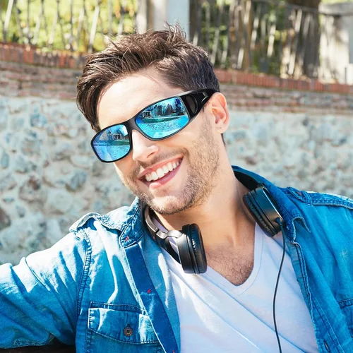 Vista 51 de Polarized Sunglasses Fit Over Glasses for Women Men with UV400 Protection Over Wrap Around Sun Glasses