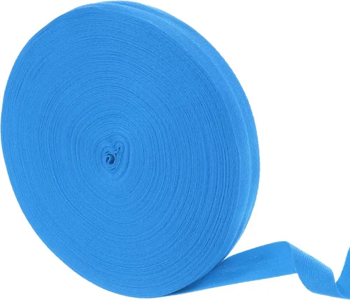 Vista 84 de uxcell Cinta de sarga de algodón de 50 yardas, cinta de espiga de 3/8 pulgadas para coser ropa, manualidades (azul)