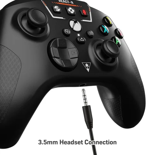 Vista 6 de Turtle Beach REACT-R Controller Wired Game Controller Xbox Series X, Xbox Series S, Xbox One & Windows Audio Controls, Mappable Buttons, Textured