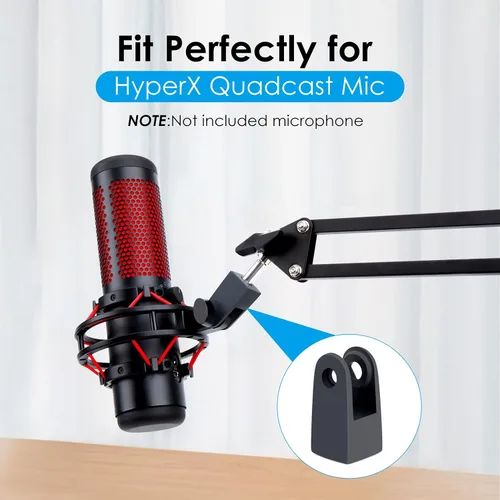 Vista 2 de YOUSHARES HyperX Quadcast Mount Adapter para HyperX Quadcast s Mic – El adaptador de repuesto de brazo brazo HyperX Quadcast obtiene el soporte