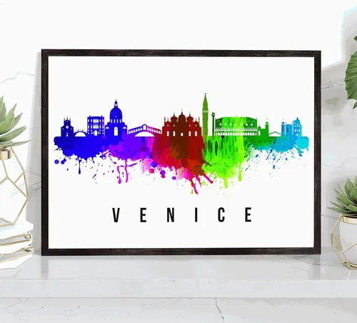 Vista 49 de Póster de Kazan Skyline Rusia, pintura de paisaje urbano de Kazan, póster de Rusia, paisaje urbano de Kazán y estampado de monumentos, arte de pared