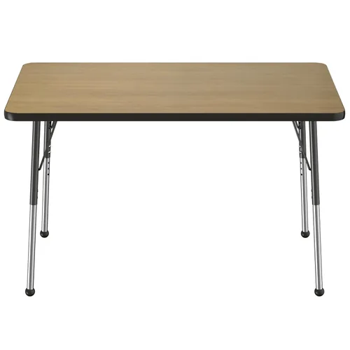 Vista 34 de FDP - Mesa rectangular para actividades escolares y de oficina (24 x 36 pulgadas), patas estándar con deslizadores giratorios, altura ajustable