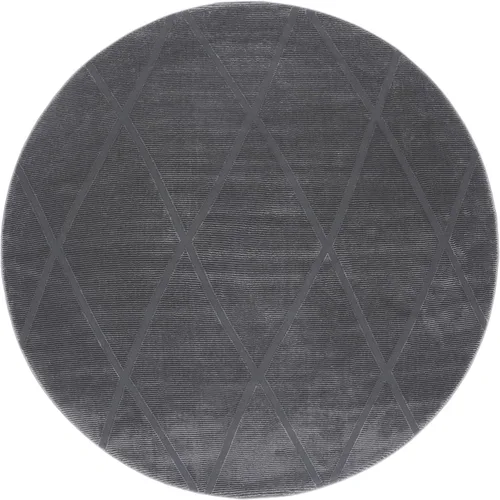 Vista 2 de SAFAVIEH Revive Collection - Alfombra redonda, 6 pies 7 pulgadas, diseño de enrejado, no desprende pelusa y de fácil cuidado, ideal para zonas