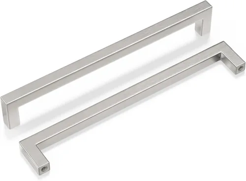 Vista 39 de Goldenwarm 1 paquete de manija cuadrada negra para cajones de gabinete de barra, de acero inoxidable, herrajes modernos para gabinetes de cocina