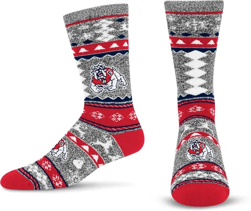 Vista 18 de For Bare Feet Ugly Holiday Sweater Crew Sock NCAA