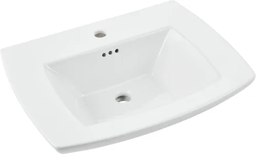 Vista 6 de American Standard 0445001.020 Edgemere - Mesa de baño con orificio central, color blanco