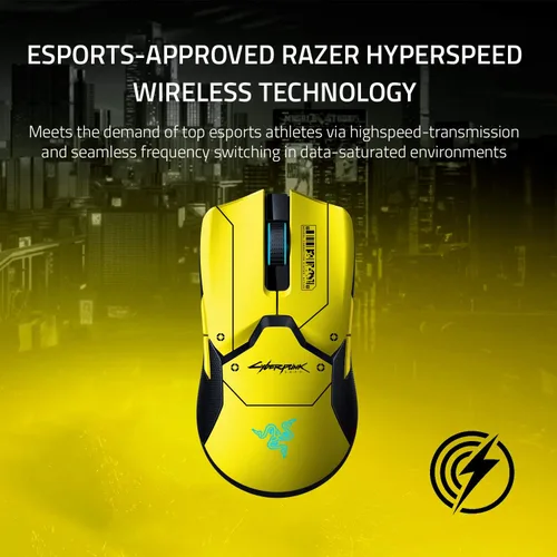 Vista 3 de Razer Viper Ultimate - Mouse inalámbrico ligero para juegos y base de carga RGB tecnología inalámbrica Hyperspeed - Sensor óptico DPI de 20 K