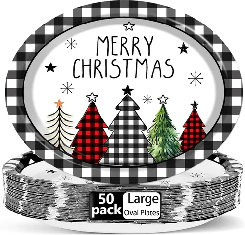 Vista 8 de Qyeahkj 50 piezas de platos de papel ovalados de surf de verano grandes de 11" para decoración de fiesta temática de playa desechable suministros