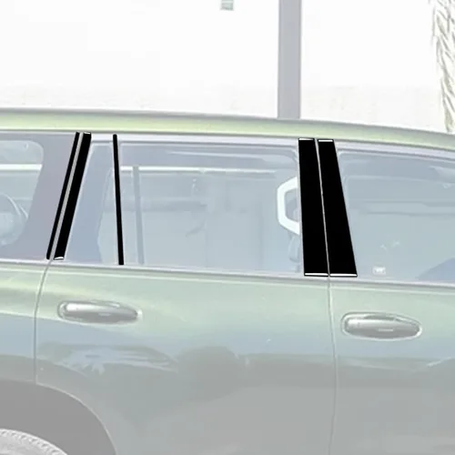 Vista 24 de Adhesivo decorativo ABS para salida de aire central de automóvil, compatible con Toyota Land Cruiser Prado 2010 2011 2012 2013 2014 2015 2016 2017