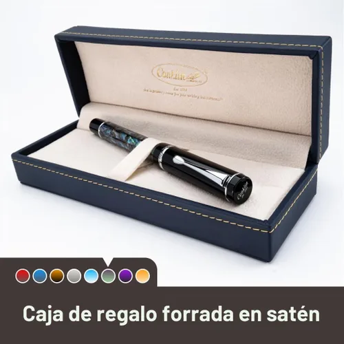 Vista 5 de Conklin Duragraph Pluma estilográfica Abalone Nights - Punta mediana, elegante instrumento de escritura con exquisito acabado de abulón