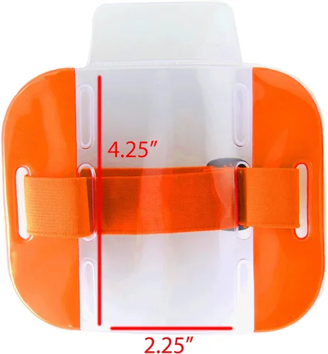 Vista 2 de OnDepot - Brazalete reflectante naranja brillante con banda elástica ajustable (paquete de 2)