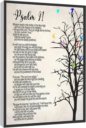 Vista 7 de RCVTVPV Psalm 139 14 - Arte de pared con texto en inglés "She Is Fearfully And Wonderfully Made Christian Quote Print", arte de pared para oficina