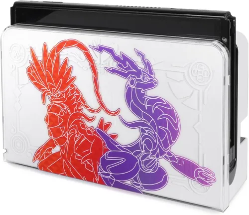 Vista 3 de TIKOdirect Cubierta de placa frontal personalizada para base de carga OLED Nintendo Switch, policarbonato duro, carcasa delgada antiarañazos sin
