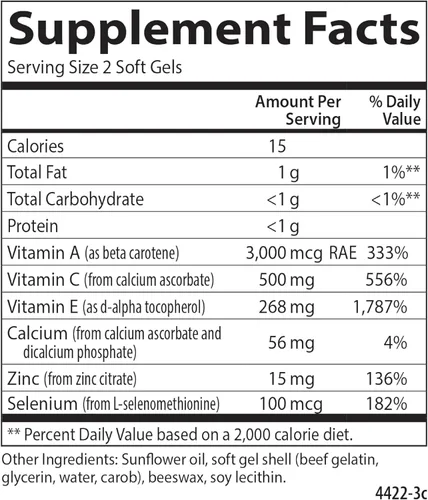 Vista 9 de Carlson - ACES + Zn, vitaminas A, C, E + selenio y zinc, salud celular y apoyo inmunológico, antioxidante, 180 cápsulas blandas