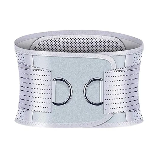 Vista 6 de Cinturón de apoyo de espalda autocalentable para hombres y mujeres, soporte lumbar transpirable ajustable para aliviar el dolor de espalda baja Negro