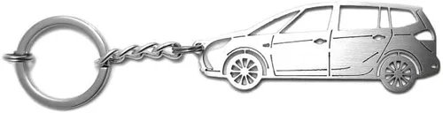 Vista 3 de Llavero con anillo adecuado para Opel Zafira C Tourer entusiastas de los automóviles Cadena colgante de llave de acero regalo de automóvil