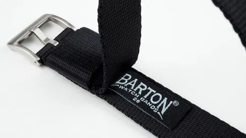 Vista 4 de BARTON Elite NATO® Style Correa de reloj - 18mm, 20mm, 22mm o 24mm - Correas de reloj de nailon de cinturón de seguridad Negro