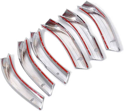 Vista 3 de Delantero Centro Rejilla alrededor de Insert moldeado adornos para Toyota Prado FJ150 2010 – 2013 ABS cromado 6pcs/set