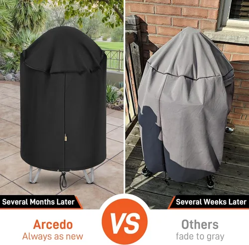 Vista 2 de Arcedo Funda redonda para ahumador de 30 pulgadas, cubierta vertical de carbón para ahumador, cubierta de cúpula de parrilla eléctrica