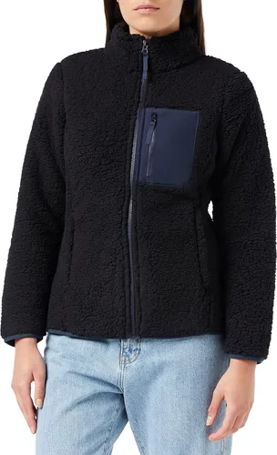 Vista 10 de Amazon Essentials - Chaqueta de forro polar sherpa, de manga larga con cremallera completa, para mujer Bloque de color beige