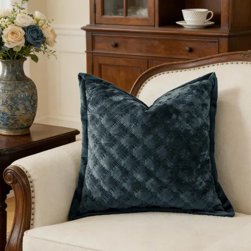 Vista 11 de Funda de Almohada Decorativa 18x18 1 Pieza Funda de Almohada Cuadrada de Terciopelo Suave Amigable con la Piel Proceso Cruzado Fundas de Cojín