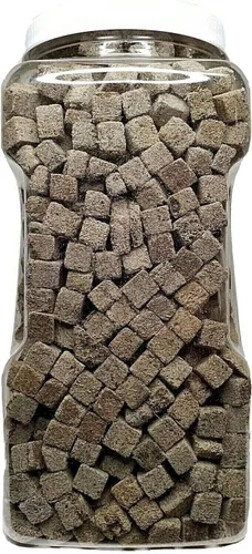 Vista 2 de Tubifex - Cubos flotantes de gusanos Tubifex liofilizados para todos los peces tropicales, peces marinos, discos, cíclidos, peces koi y estanque