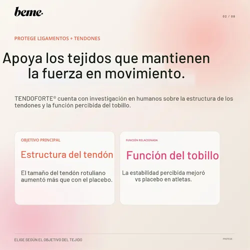 Vista 2 de BeMe Protect – TENDOFORTE Colágeno líquido para tendones y ligamentos