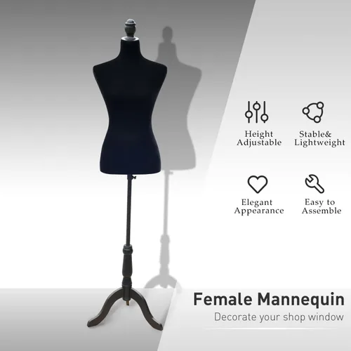 Vista 3 de Cuerpo de maniquí, forma de vestido femenino, cuerpo de maniquí, torso de 60 a 67 pulgadas de altura ajustable, cuerpo de mujer, exhibición de ropa