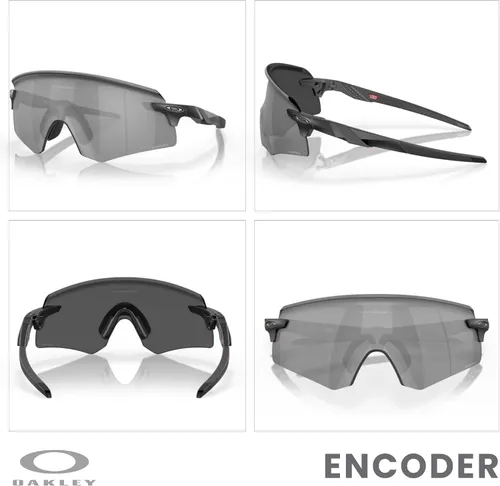 Vista 3 de Oakley Encoder OO9471 - Gafas de sol rectangulares para hombre, correa y kit de cuidado iWear de diseñador