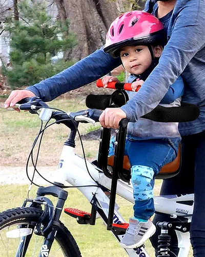 Vista 2 de Kid's Bike seat Front Child Carrier Bike Chair for Bicycle Kids seat for Children 2~4 Years,Weight 55 lbs