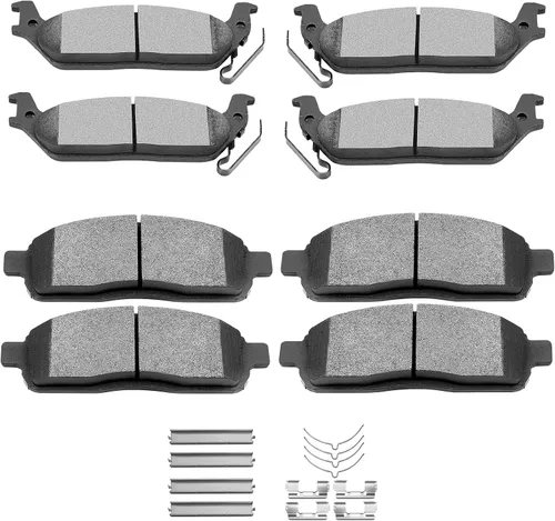 Vista 23 de Juego de pastillas de cerámica, D374 D621 D948 SCITOO 8 piezas de pastillas de freno delanteras y traseras para Honda Civic del Sol 1994-1997
